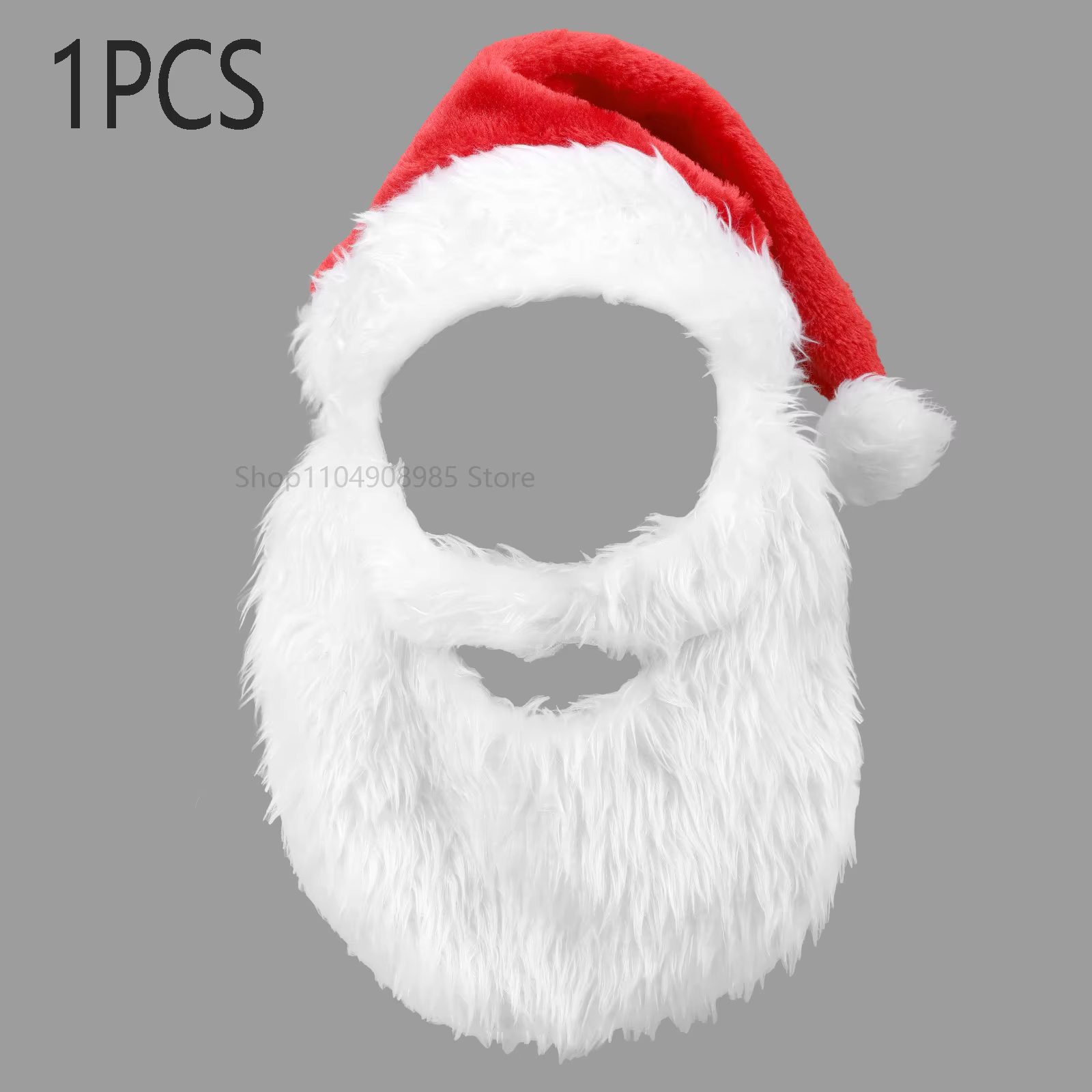 Chapeau de père noël mignon, accessoire de décoration de barbe en peluche, Cosplay d'ambiance de noë