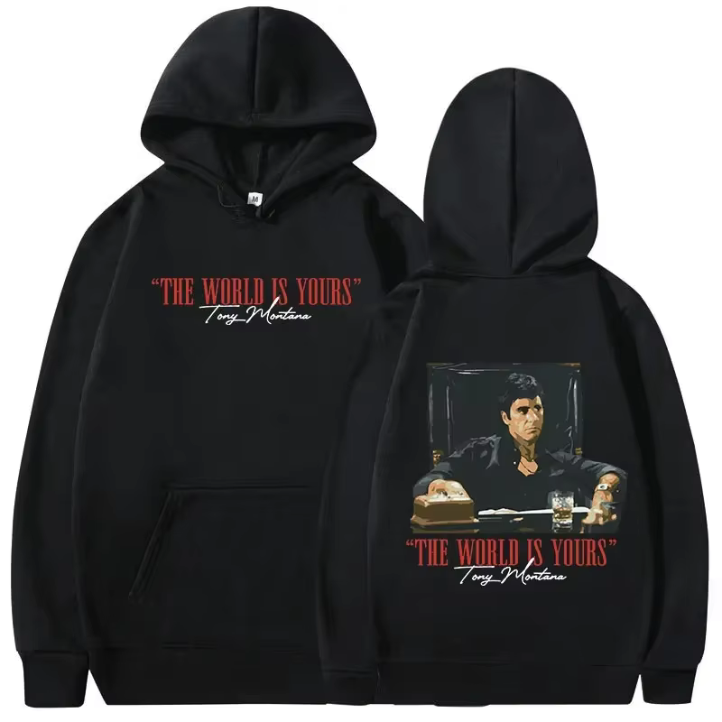 Sweats à capuche classiques pour hommes et femmes du film Scarface, pulls gothiques rétro, sweat-shi