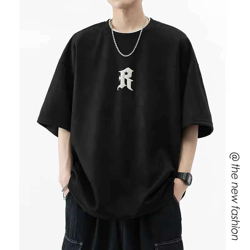 T-shirt en daim à manches courtes pour homme, streetwear, hip-hop, harajuku, en coton, à la mode
