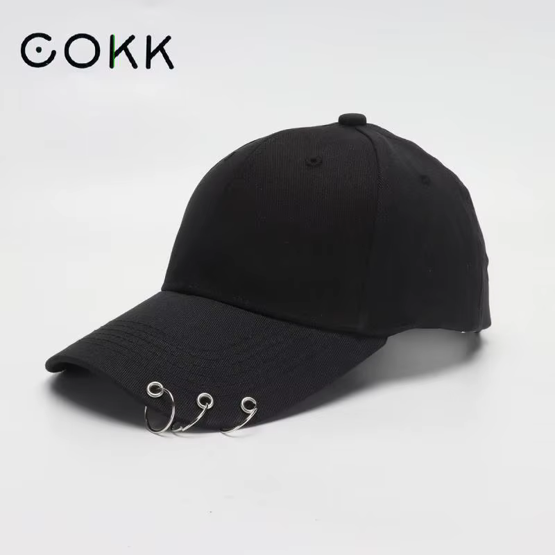 COKK Hip Hop casquette de Baseball femme avec anneau cercle Snapback chapeaux pour hommes femmes uni