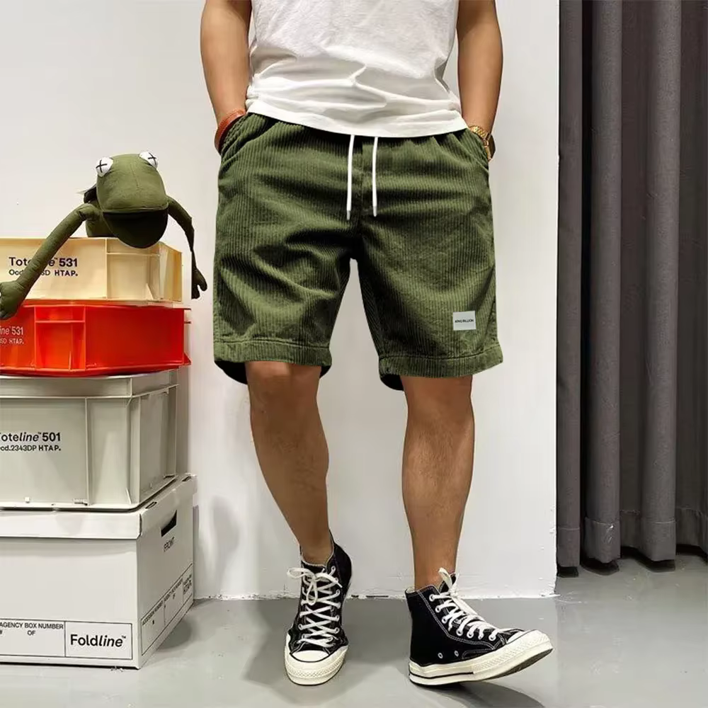 Short d'été en velours côtelé pour hommes, pantalon court Baggy, ample, basket-ball, pantalon de sur