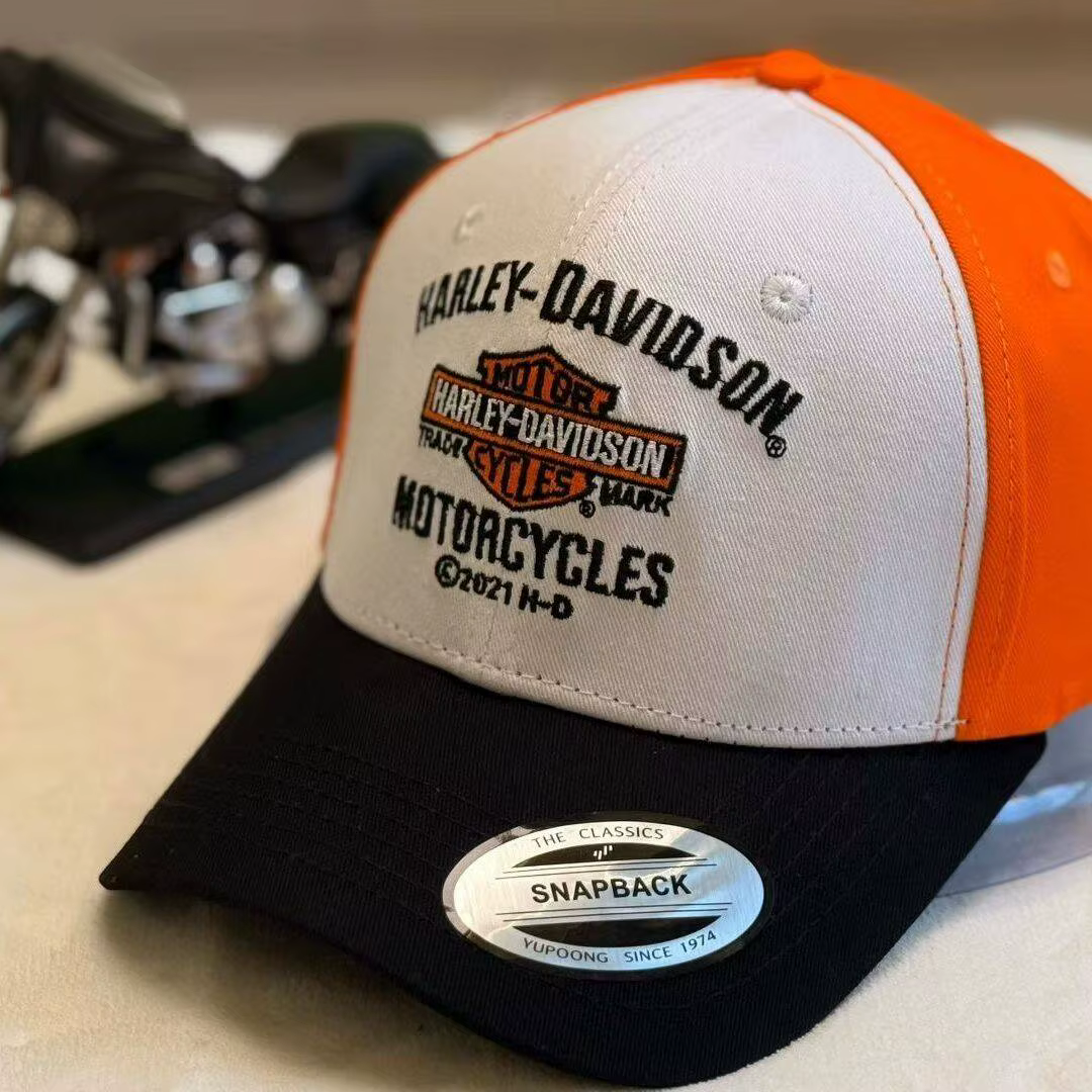 Casquette de baseball rigide d'extérieur, style hip-hop, broderie moto pour Harley Davidson Pan Amer