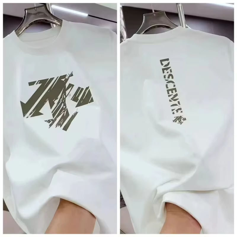 T-shirt imprimé de marque tendance pour homme, collection été 2026, hauts pour hommes, t-shirt en co