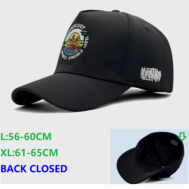 Casquettes de baseball à dos fermé grande taille, casquettes trucker en maille respirante pour homme