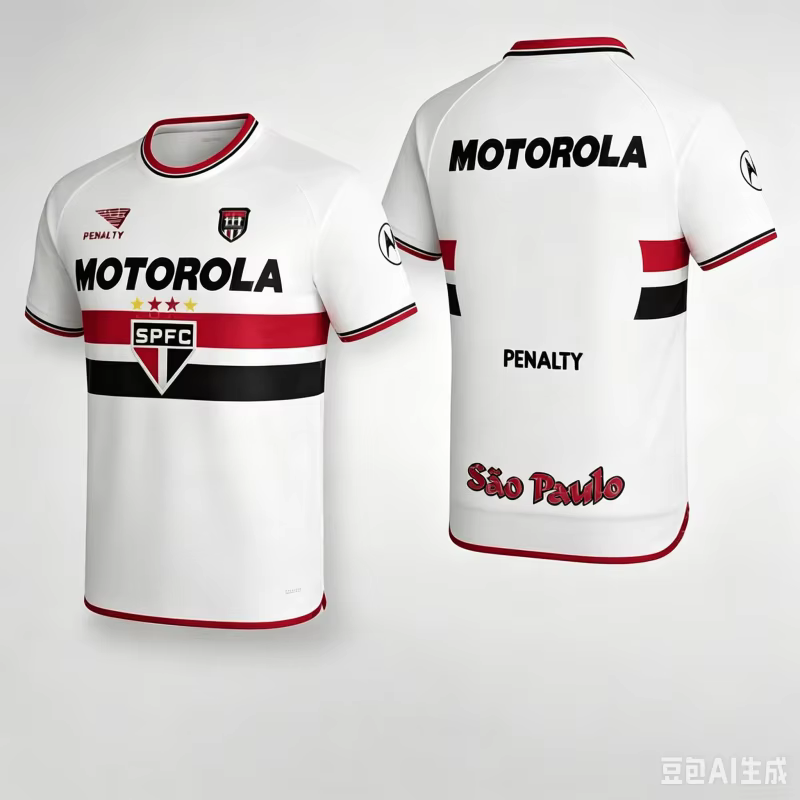 Maillot de football à manches courtes pour supporters de São Paulo, Brésil – T-shirt imprimé 3D pour
