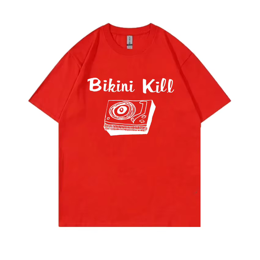 Bikini Kill Leave The World Behind T-shirt Punk Rock pour femme, col rond, manches courtes
