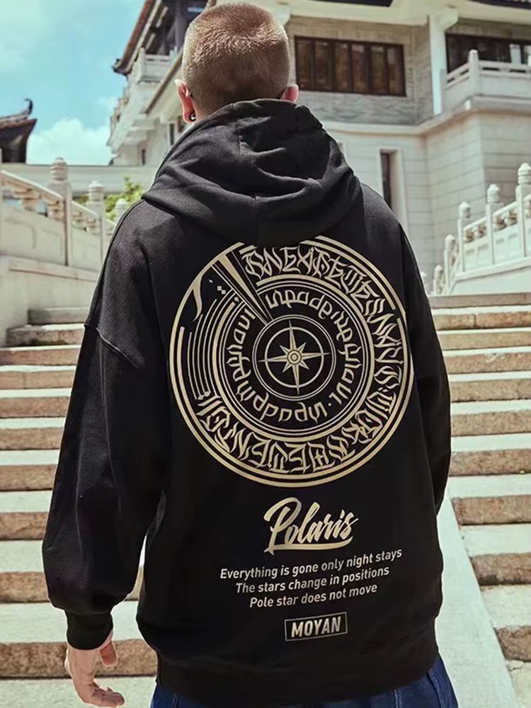 Sweats à capuche décontractés pour hommes, pull imprimé graphique, esthétique PVD, Hip Hop Streetwea