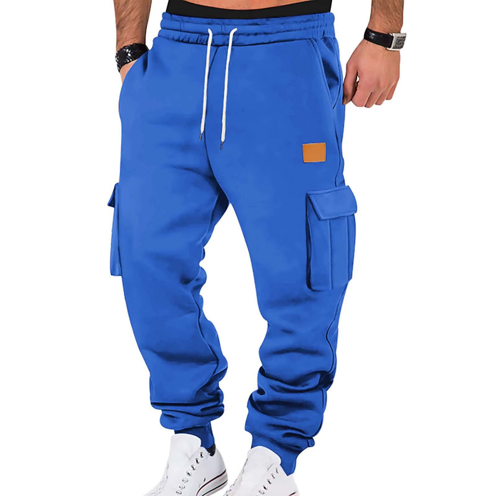 Pantalon Cargo pour hommes, ample, décontracté, droit, Baggy, multi-poches, couleur unie, nouvelle c