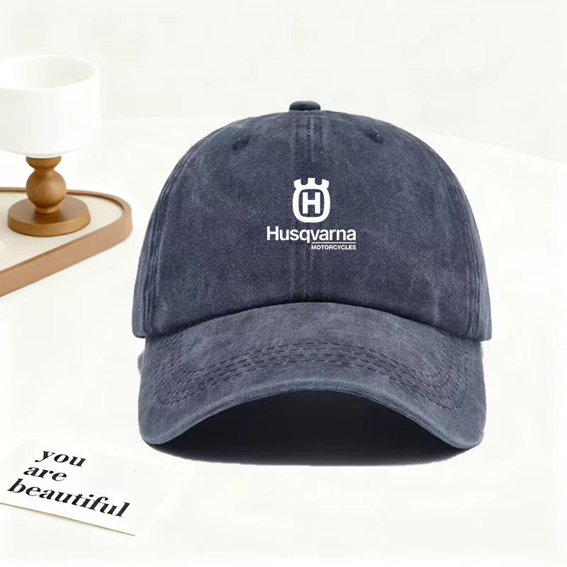 Casquette de baseball tout-terrain pour hommes, style hip-hop, réglable, avec valve, pour Husqvarna 