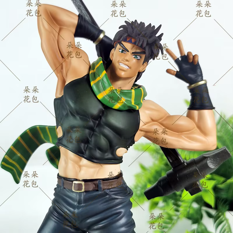Statue GK JoJo's Bizarre Adventure Joseph Joestar 27-30cm, Double Tête, Mains Interchangeables, Déco