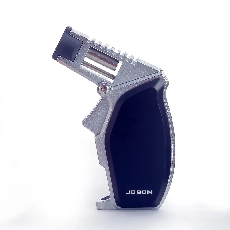 Briquet à flamme bleue gonflable JOBON, résistant au vent, puissant, taille de flamme réglable, pour