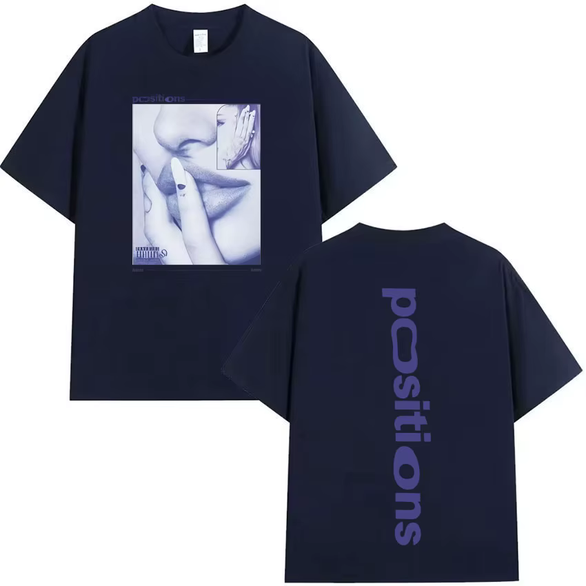 T-shirts imprimés recto-verso Ariana Grande Positions, vêtements Hipster pour hommes et femmes, vête
