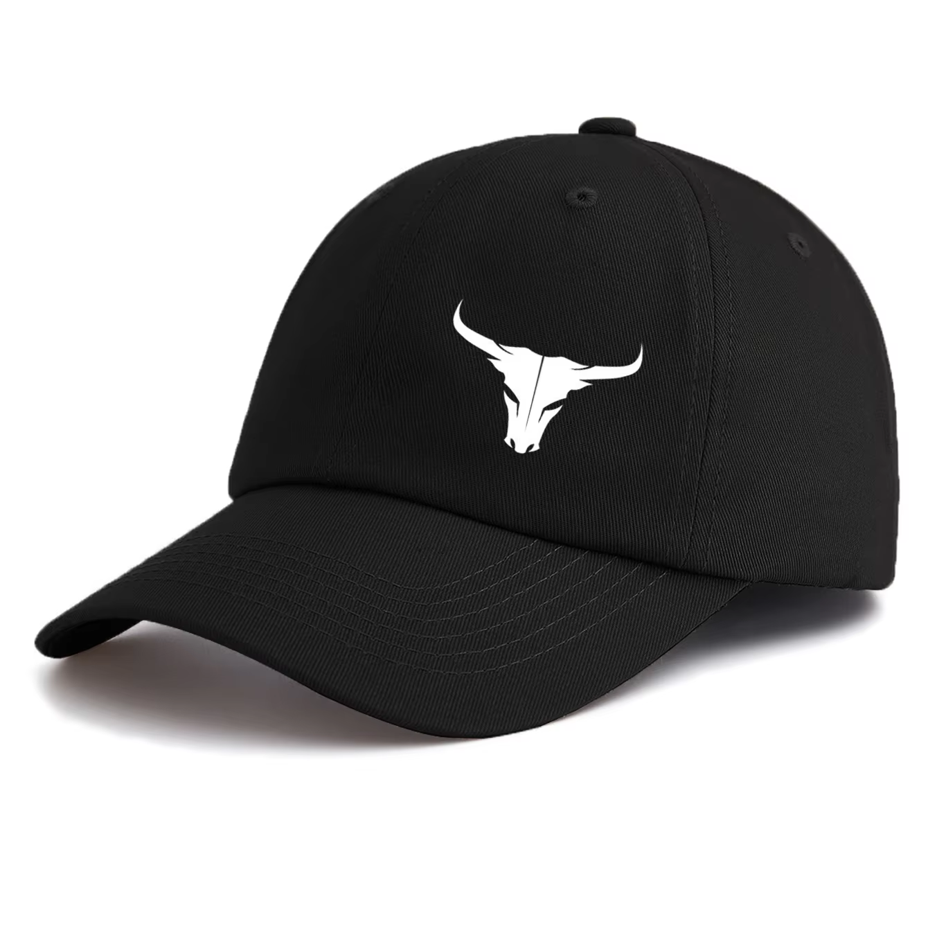 Casquette de Baseball imprimée BULL HORN pour adultes, chapeau de papa réglable et doux de Style rét