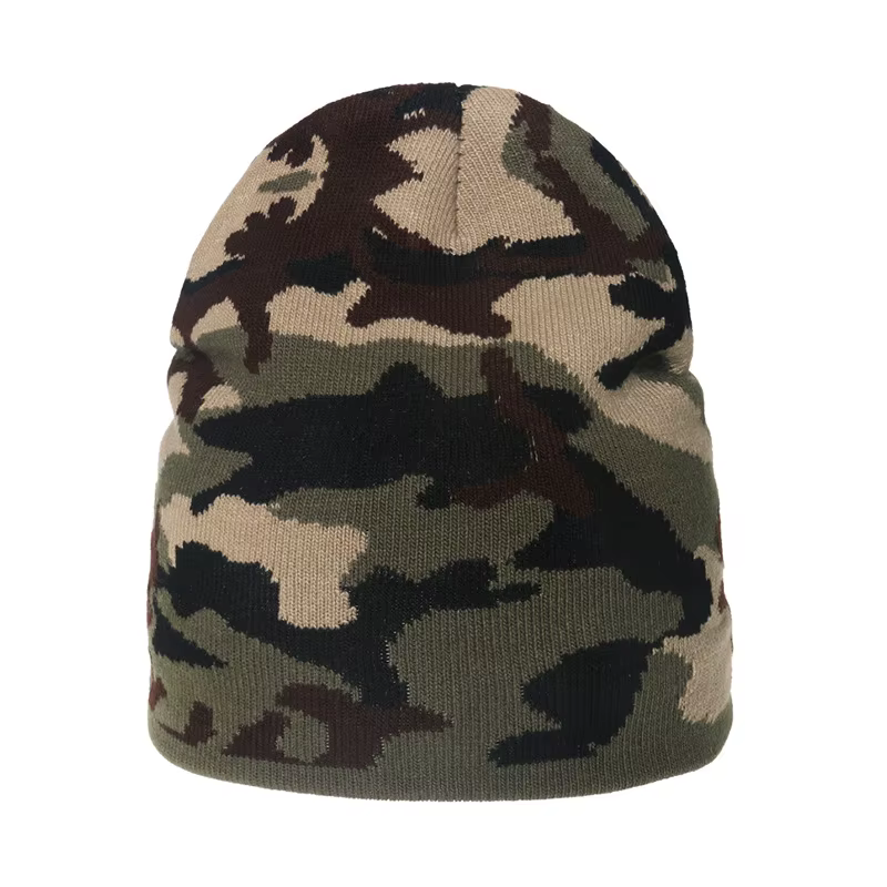 Chapeau tricoté de Camouflage pour femmes et hommes, casquettes de cri, chaud, Style de rue, bonnet 