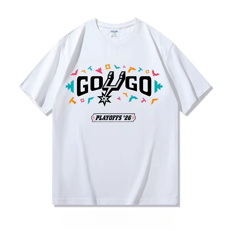 T-shirt surdimensionné à manches courtes pour homme, collection Été 2026, Playoffs des Spurs, pour l