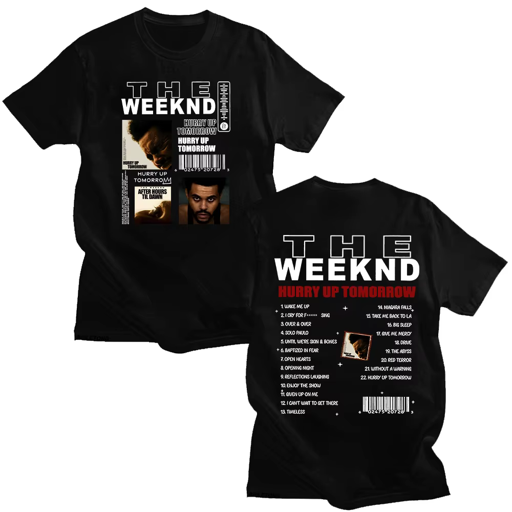 TheWeeknd Album dépêchez-vous demain T-shirts Vintage HURRY UP TOMORROW femmes/hommes Funko Pop vête