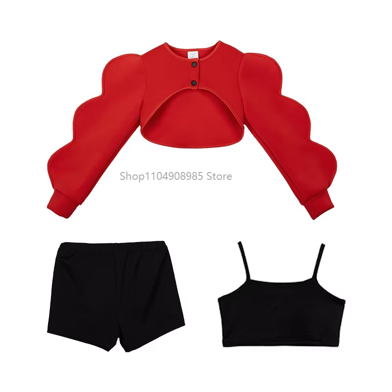 K-PoP vêtements fille modèle spectacle costume défilé mode enfants jazz danse marée cool costume aut