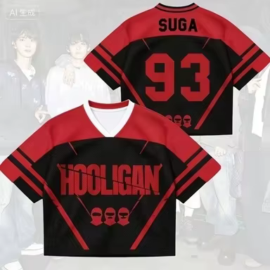 ARMY 2026 # T-shirt unisexe à manches courtes 07 Hooligan, style Kpop, streetwear, Y2K, gothique, es