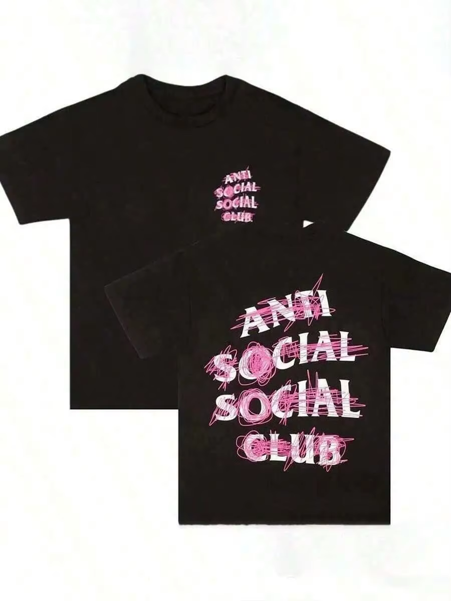 T-shirt en coton avec impression double face « Anti Social Social Club » ; idéal pour un usage quoti