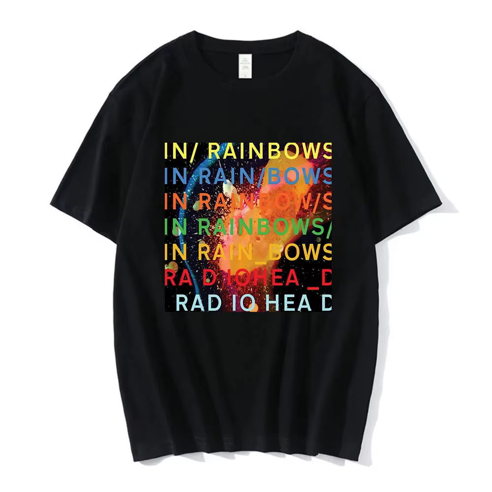 Vintage groupe de Rock Radiohead t-shirt hommes 100% coton T-shirts Hip Hop les courbes Album de mus