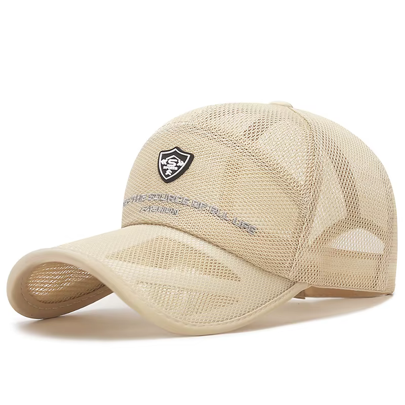 Nouveau été femmes hommes pêche maille chapeau de soleil casquettes femme mâle noir blanc maille Spo