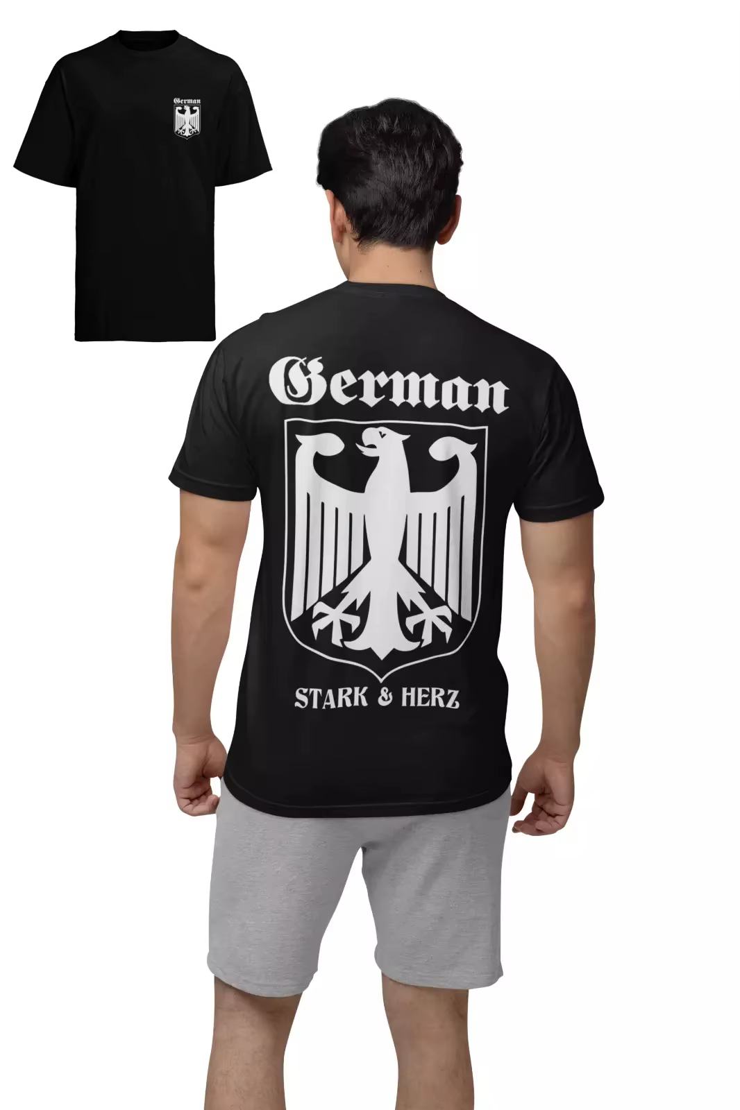 Allemagne Stark Herz DE Bundesadler Deutschland Afd T-shirt homme coton été nouveau T-shirt homme et