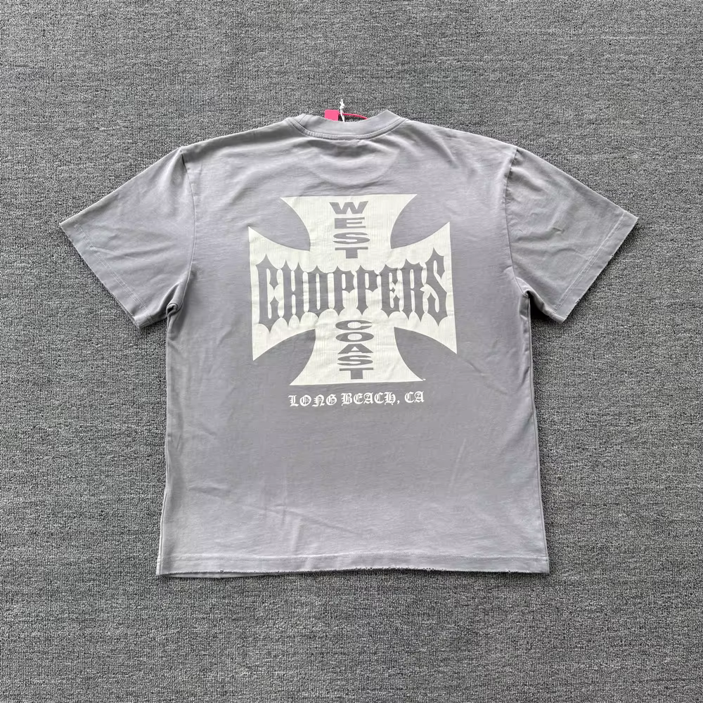 T-shirt Homme 26SS Style Urbain Rétro Hip Hop à Imprimé Graphique Décontracté 100% Coton Ample Vinta