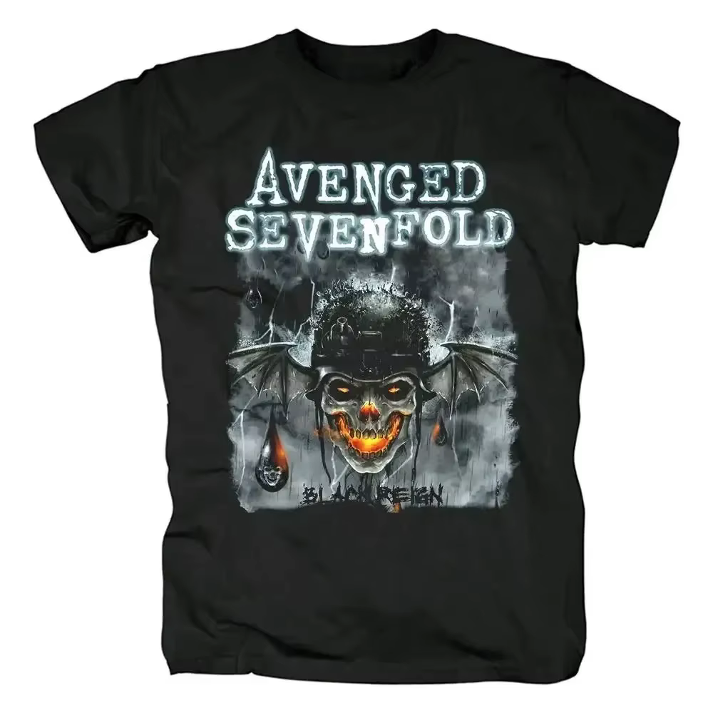 T-shirt Avenged Sevenfold Nightmare Band, style vintage, délavé, oversize, streetwear unisexe, été, 