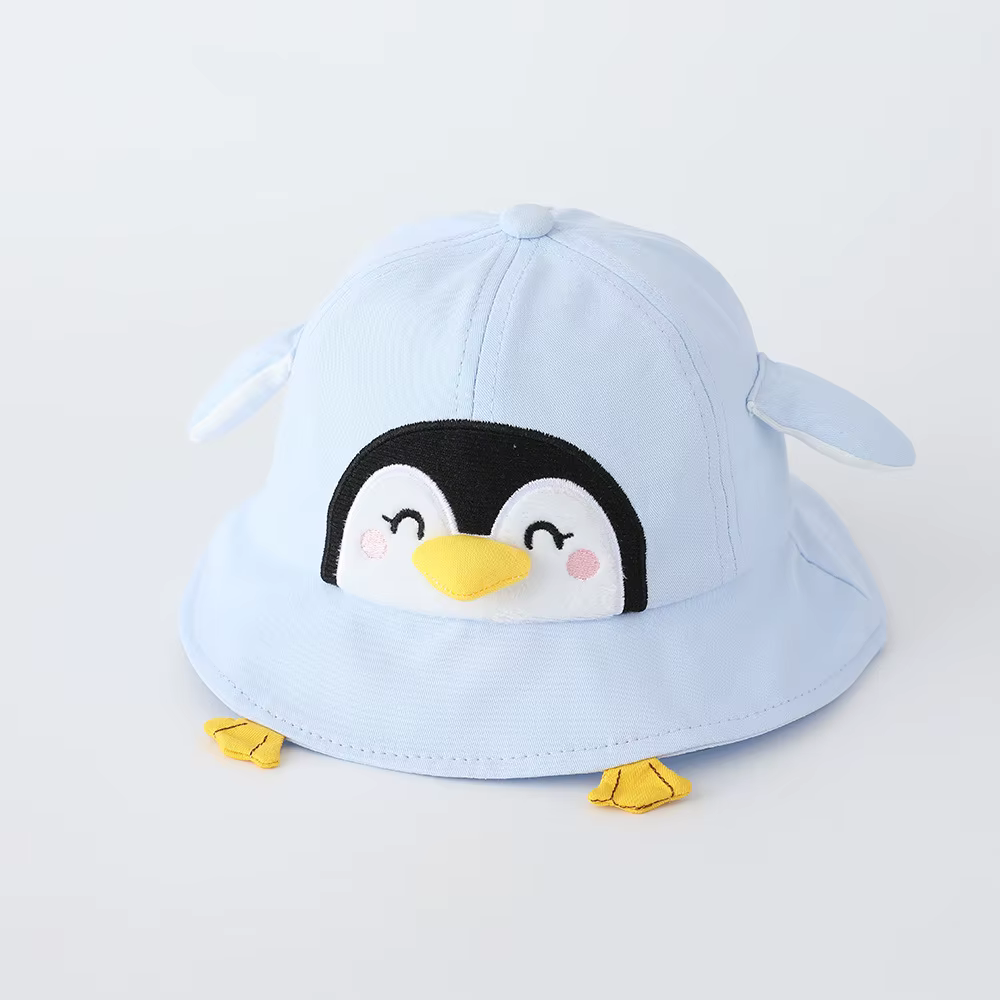 Chapeau de pêcheur pour bébé fille 50CM 1-3 ans, chapeau de soleil mignon pingouin pour enfants garç