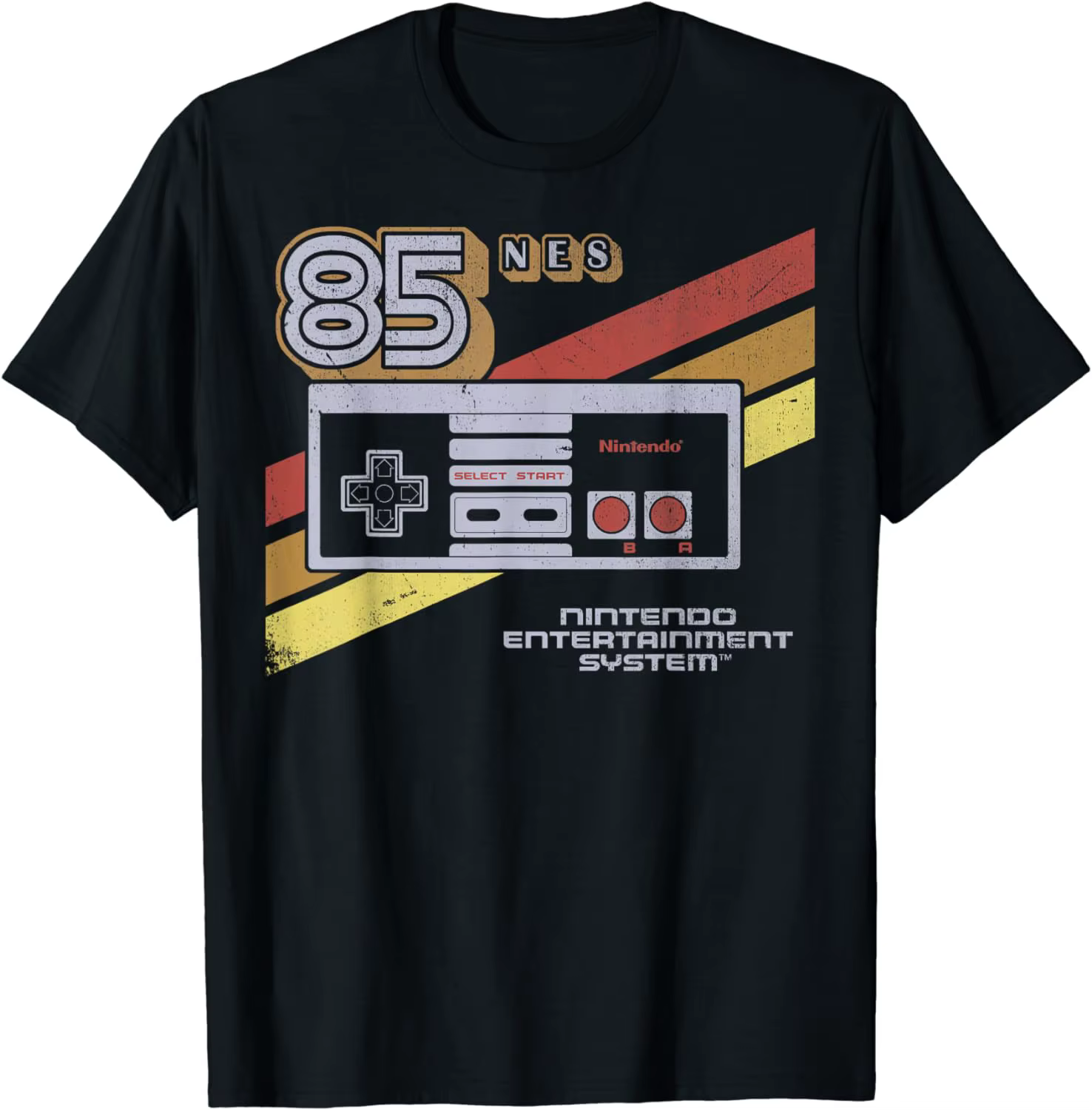 Graphique cadeau d'anniversaire contrôleur de jeu rétro rayure 85 T-Shirt hommes vêtements Streetwea