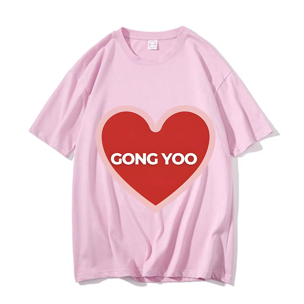 Gong Yoo-T-shirt ras du cou à manches courtes pour hommes et femmes, vêtements de style coréen, t-sh