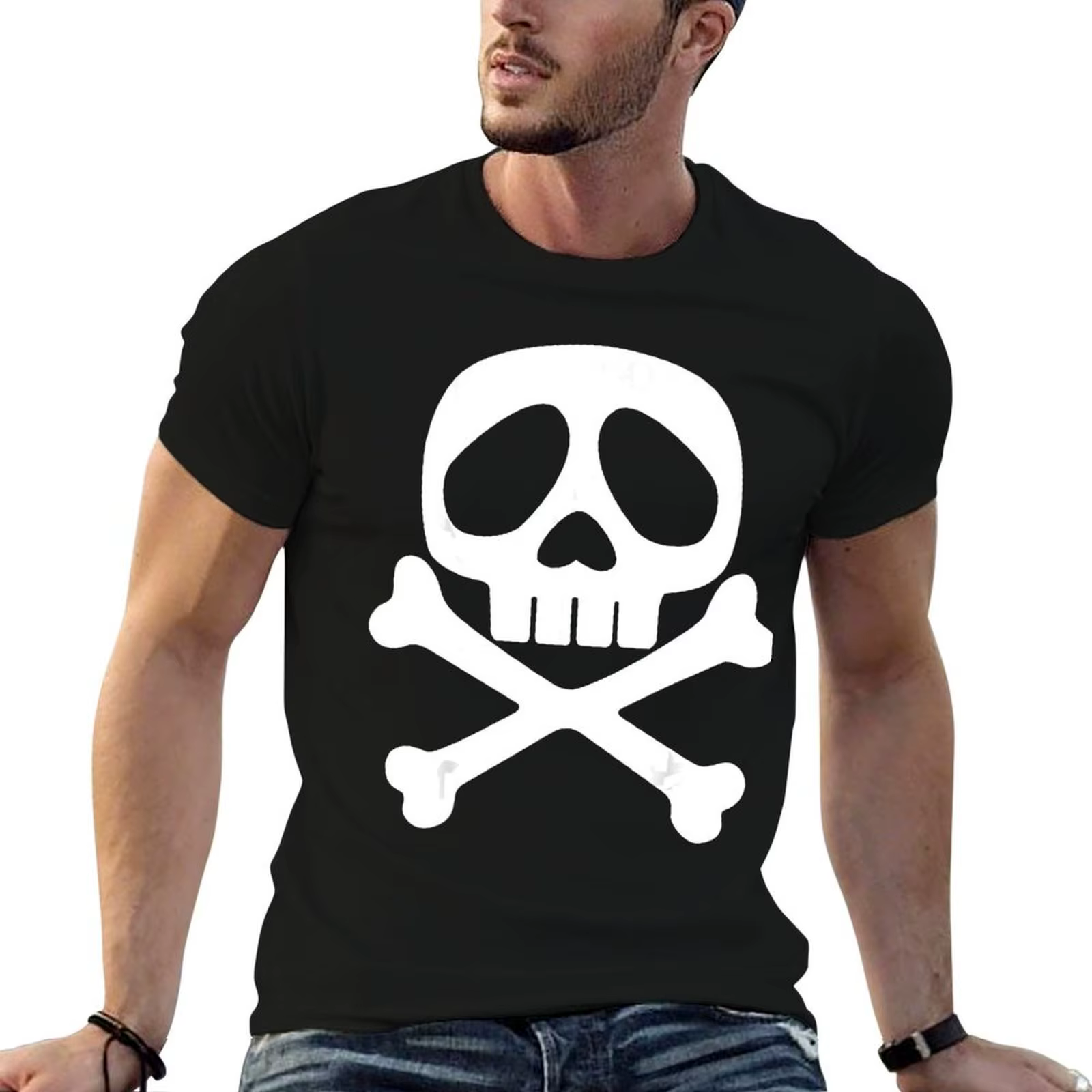 T-shirt Captain Harlock Skull, t-shirts pour homme, pack de t-shirts en coton, t-shirt anime pour ho