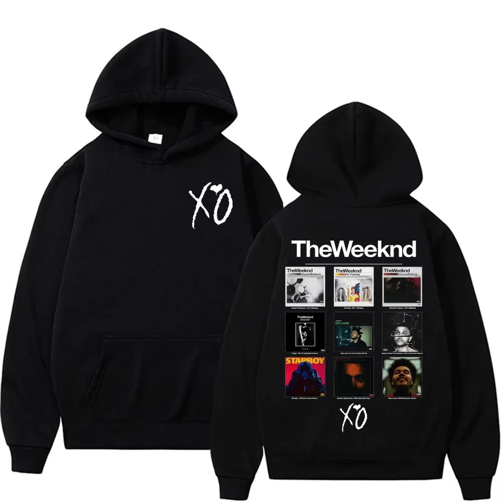 Sweat-shirt à capuche graphique The Weeknd pour homme et femme, style hip-hop, musique pop, conforta
