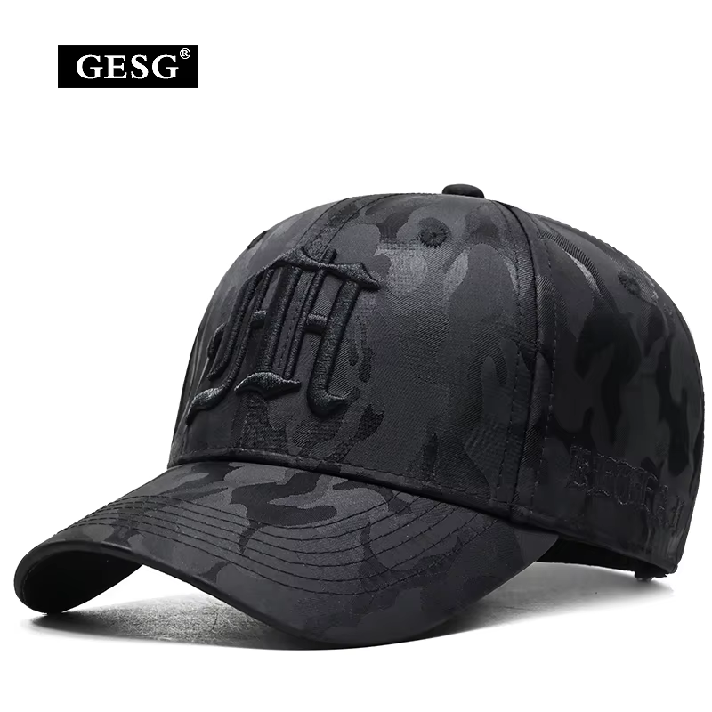 InlnDtor 2025 Casquette de baseball brodée camouflage Casquette tactique rigide à la mode pour homme