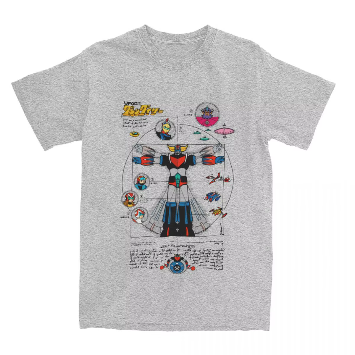 T-shirt UFO Robot Grendizer Goldorak pour hommes et femmes, pur coton, Goldrake, Japon, Robot Tee Sh