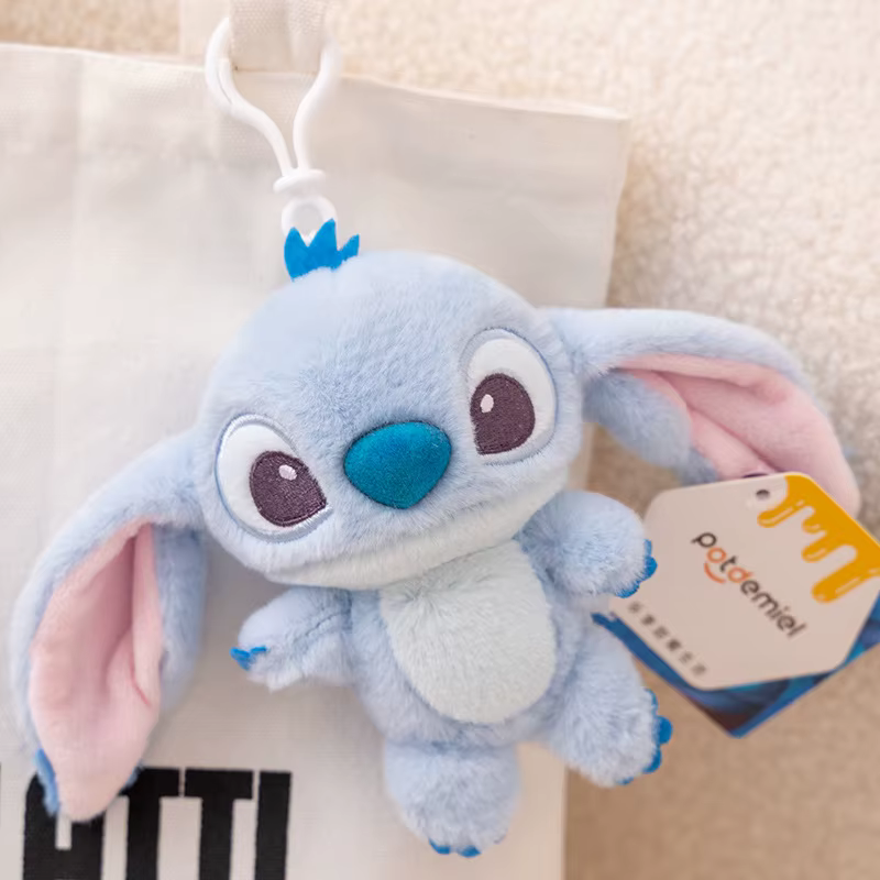 Porte-clés en peluche Stitch Potdemiel, décoration pour sac à dos, jouet chiot interstellaire, cadea