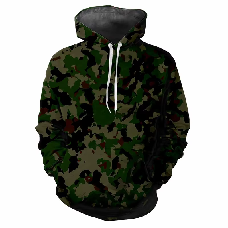 Jungle CamSolomon-Sweat à capuche imprimé en 3D pour enfants, sweat-shirt de rue, haut de sport de p
