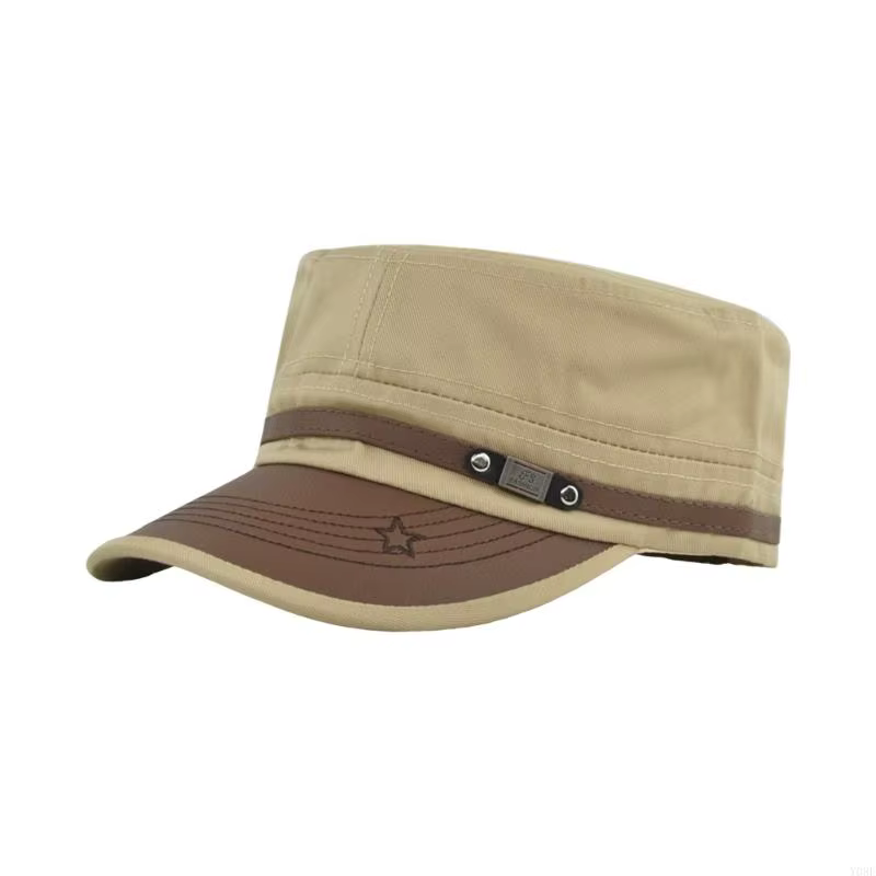 Casquette Baseball classique à dessus plat, chapeau Cadet à bords incurvés réglables pour hommes fem