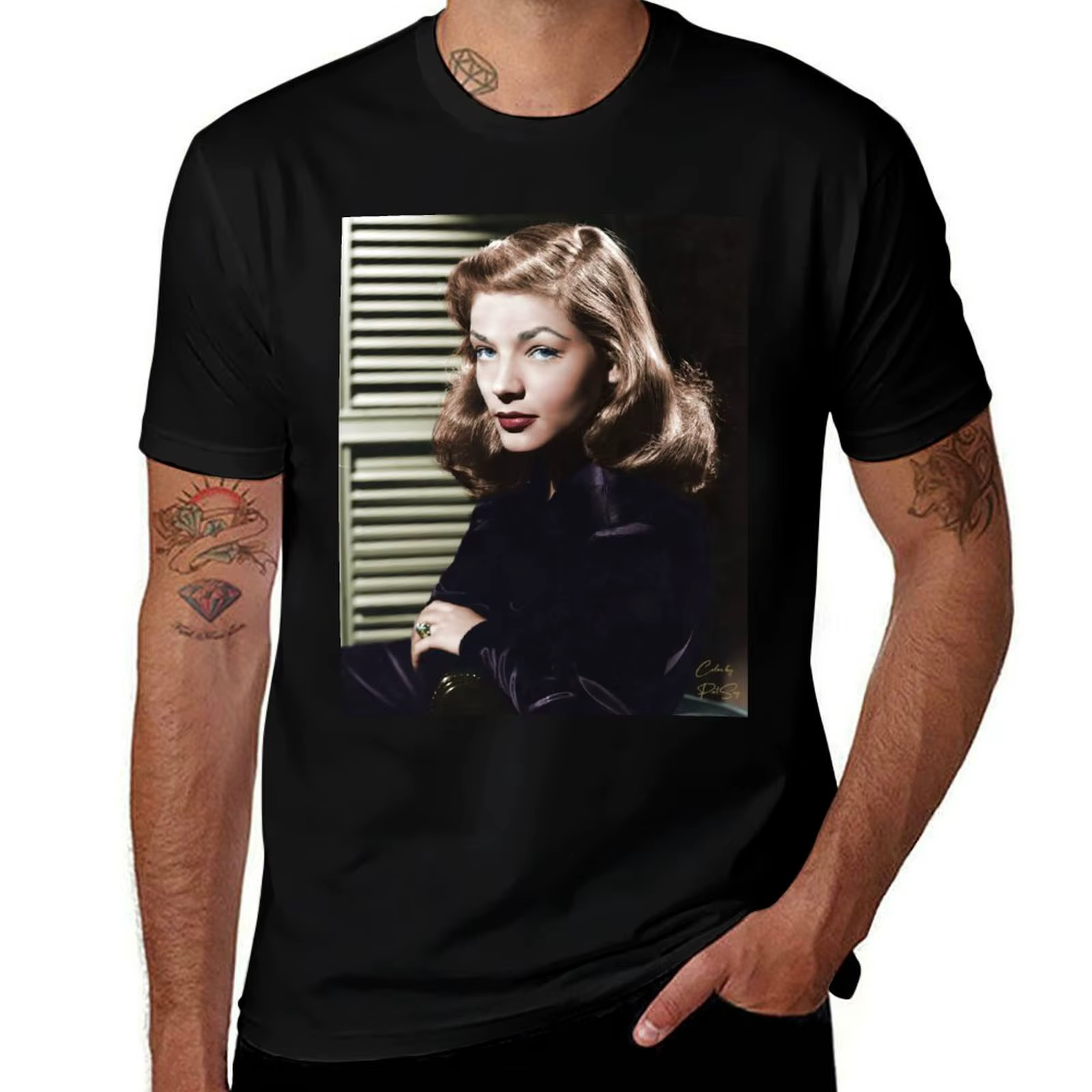 Lauren Bacall 1945 T-Shirt drôle meme t-shirts hauts rappeur graphique t-shirts été hauts t-shirts p