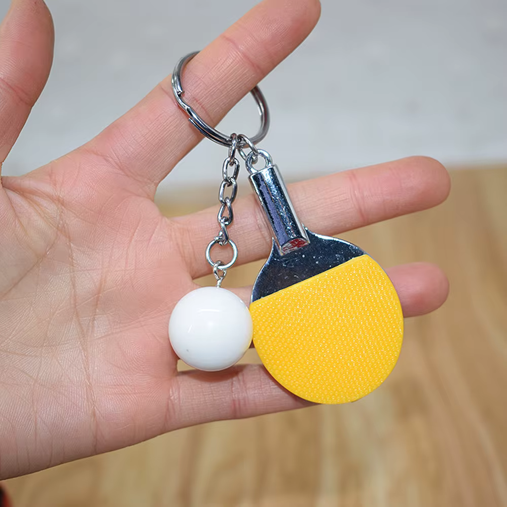Mini porte-clés de raquette de tennis de table de simulation, pendentif ping-pong, porte-clés, acces