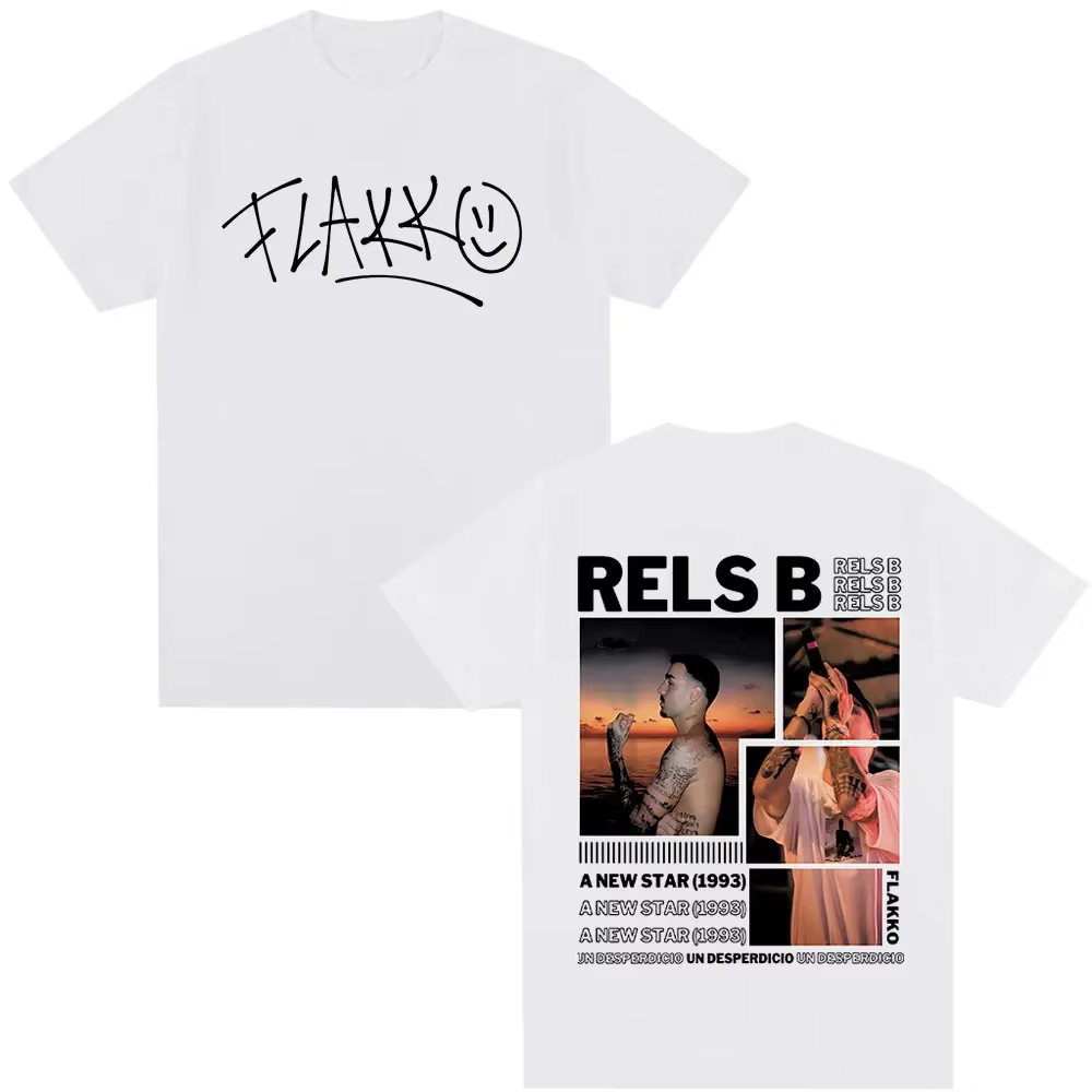 Rappeur Rels B A New Star Album Merch T-shirt hommes femmes vêtements mode Hip Hop t-shirts haute qu