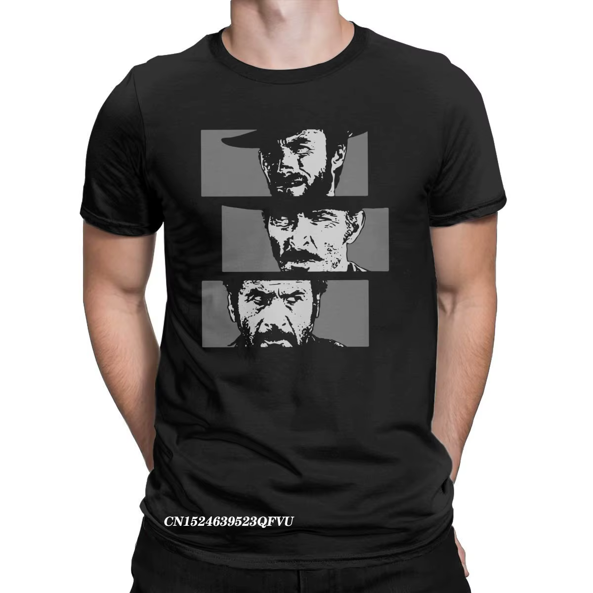 Le bon le mauvais et le laid t-shirt hommes Premium coton loisirs T-Shirts Clint Eastwood t-shirt Ha