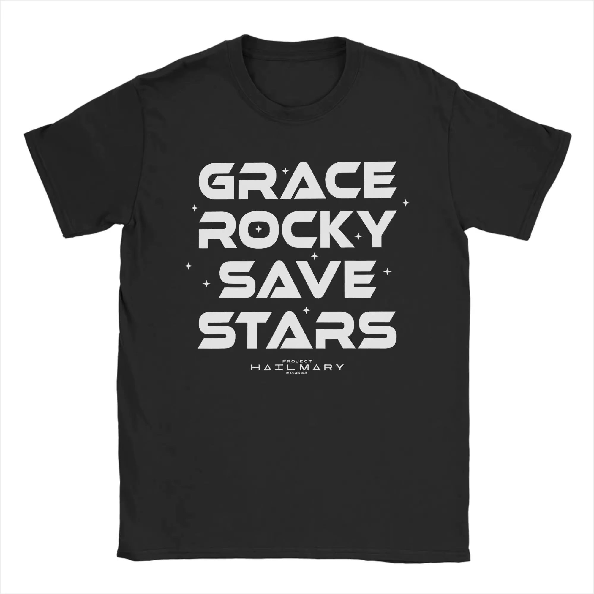 T-shirt 2026 Project Hail Mary Grace Eridani-Rocky Star Vintage en coton à manches courtes, col rond