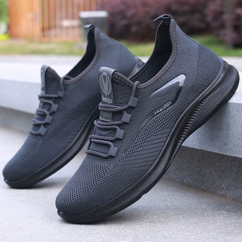 Baskets décontractées pour hommes - Chaussures basses légères, antidérapantes, à bout rond, avec dou