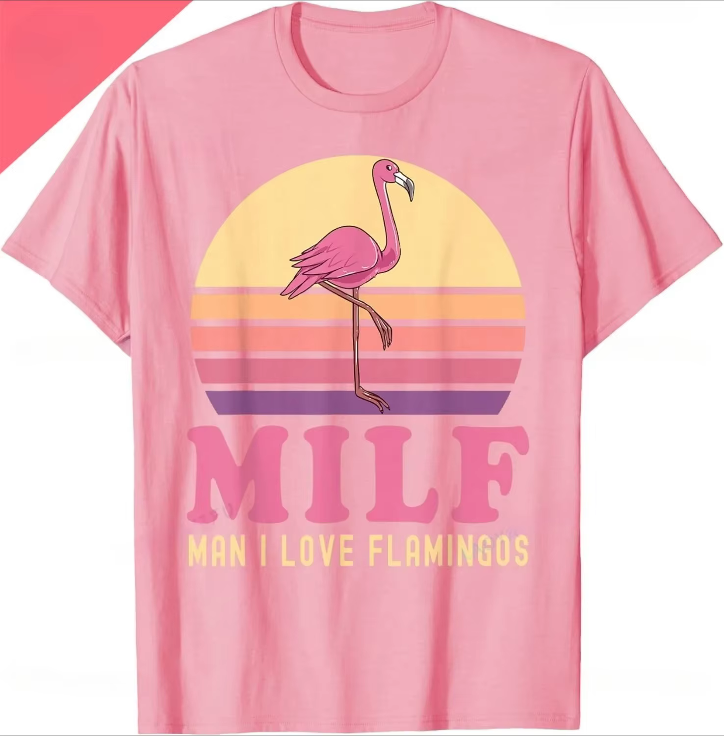 T-shirt drôle « Man I Love Flamingo » pour femme, idéal pour les fêtes, streetwear d'été, vêtements 