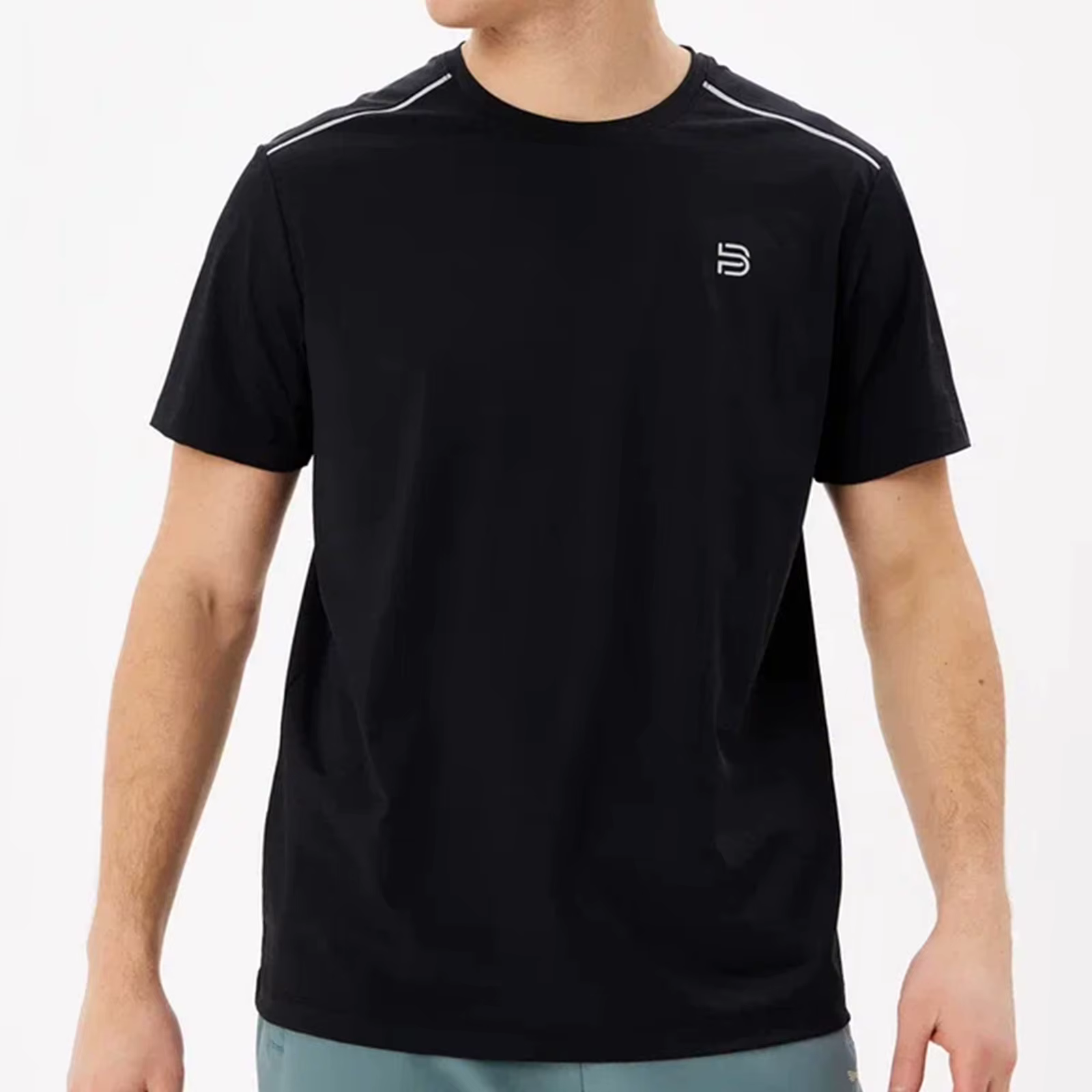 Baasploa T-shirt de sport pour hommes, respirant, confortable, séchage rapide, série d'entraînement,