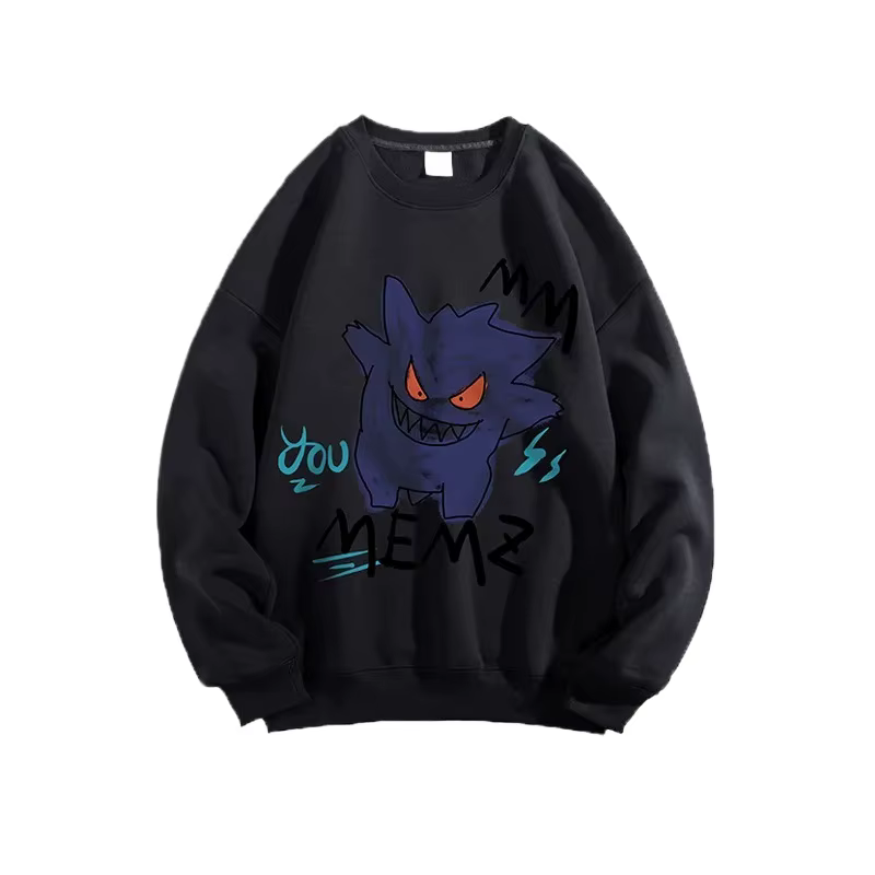 Sweat à capuche Anime Gengar, mode décontractée, hip-hop, vêtements amples pour homme, printemps, au