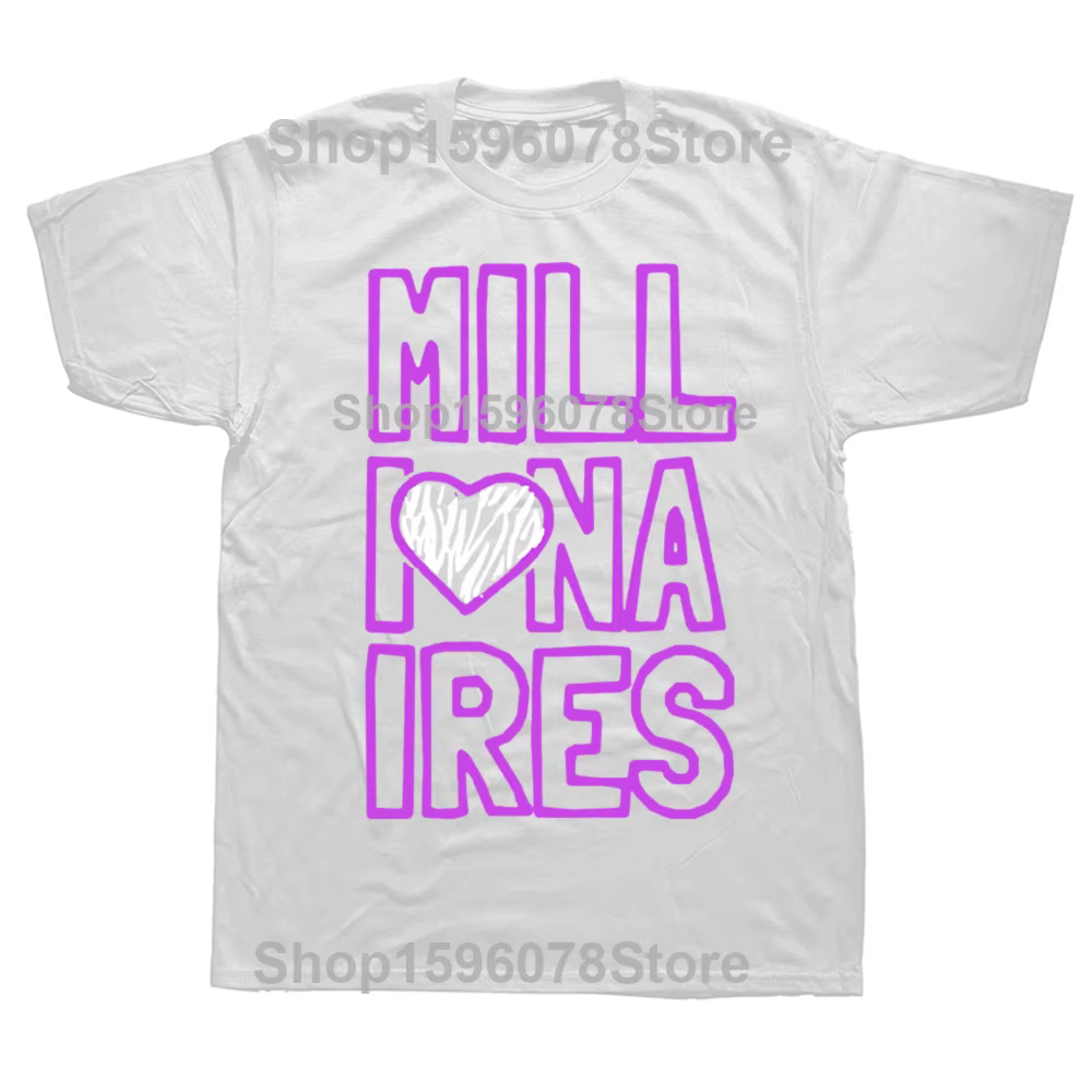 MILLIONAIRES drôles T-shirts graphiques hommes femmes mode t-shirt décontracté 100% coton ample surd