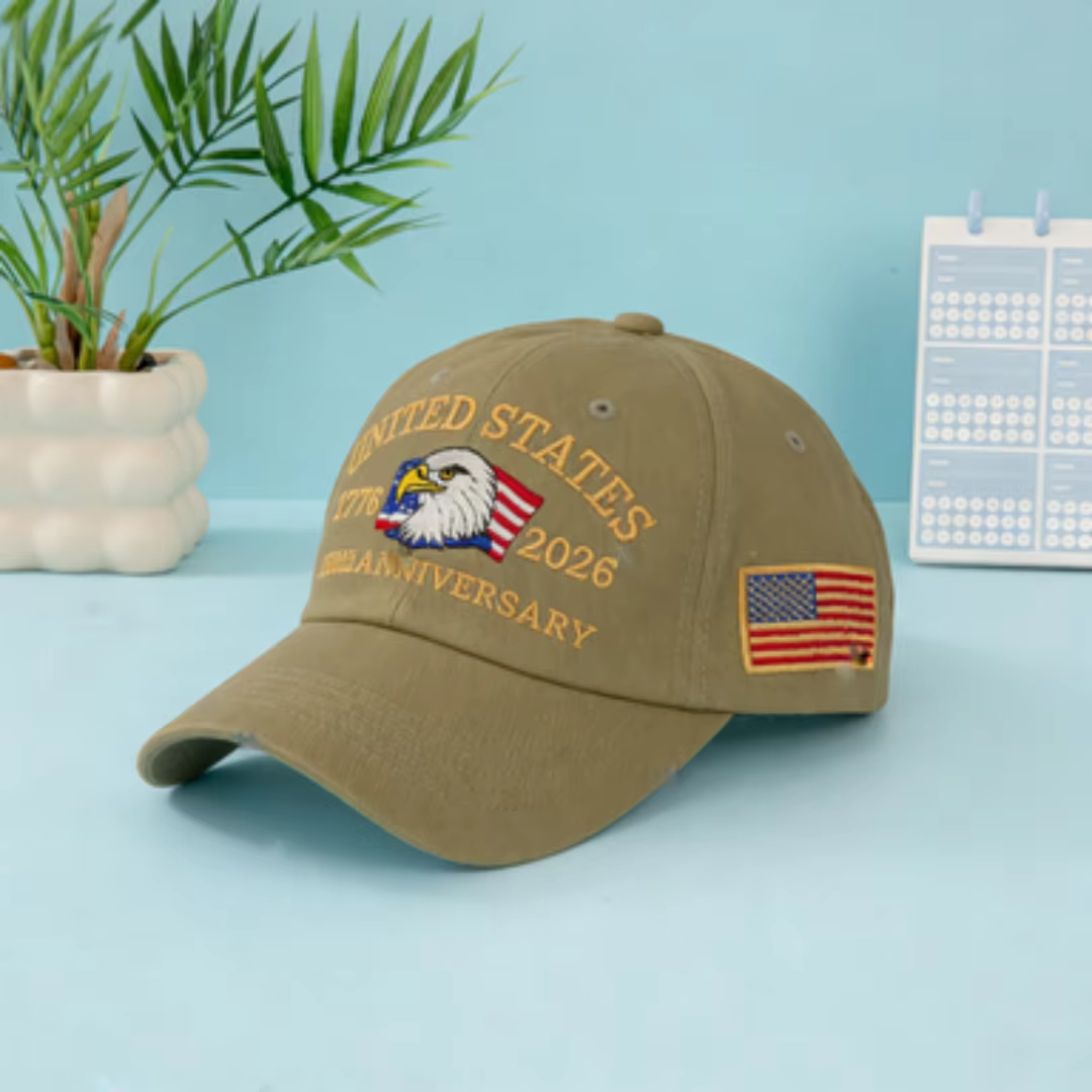Casquette de baseball brodée d'un aigle du drapeau américain, classique, protection solaire, style t