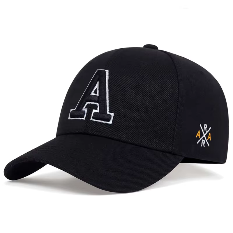 Casquette de baseball avec lettre brodée pour papa, chapeau de soleil extérieur, snapback en coton r